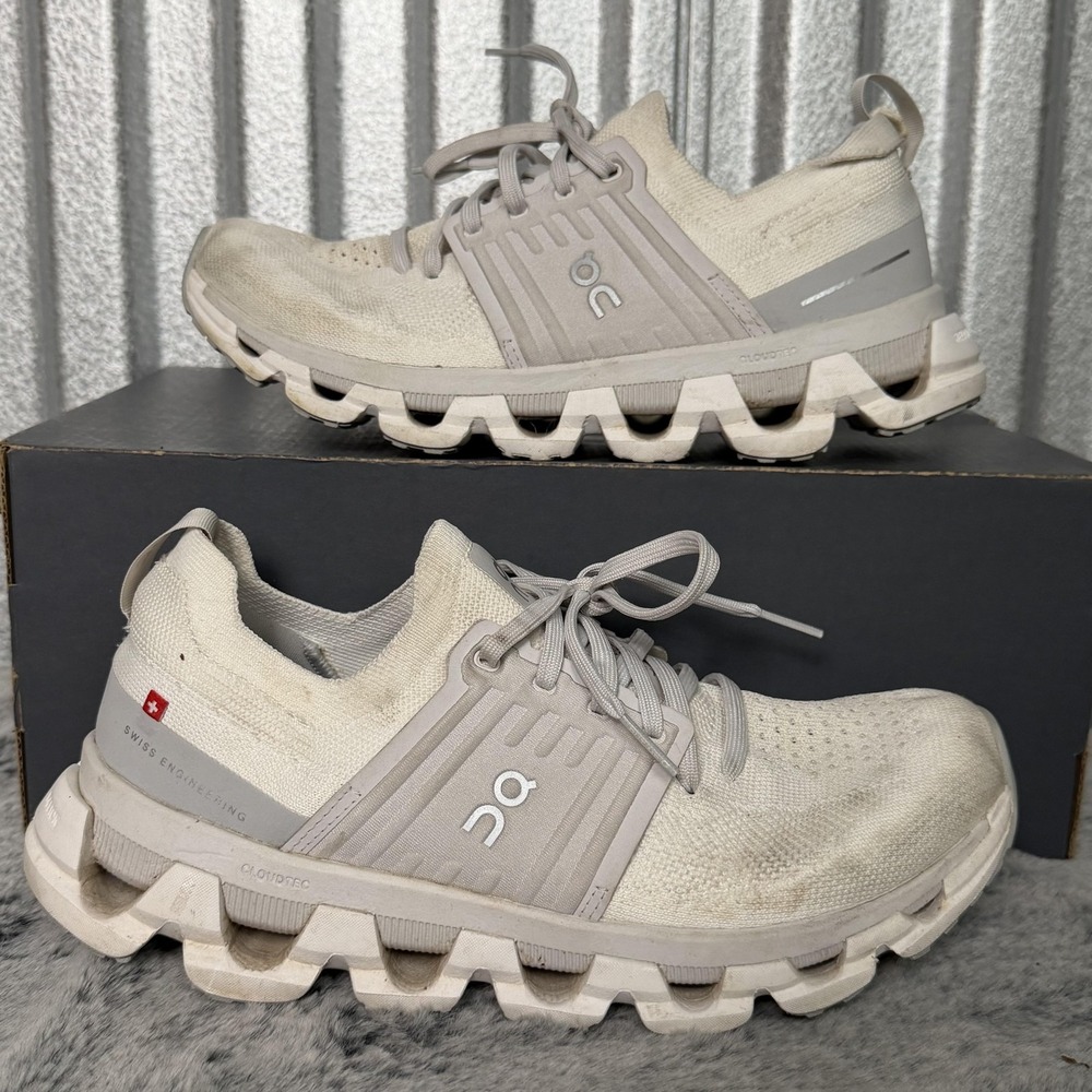 Once We Were Warriors Cream/Light Gray Athletic Running Shoes